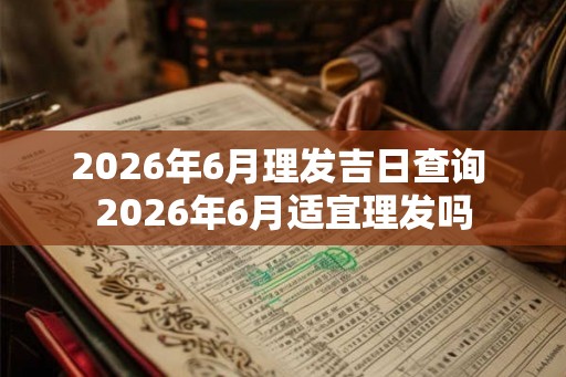2026年6月理发吉日查询 2026年6月适宜理发吗