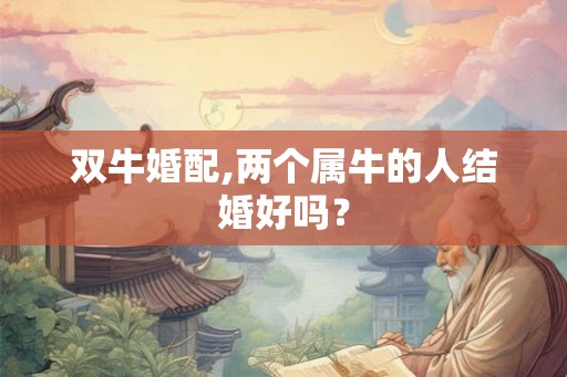双牛婚配,两个属牛的人结婚好吗？
