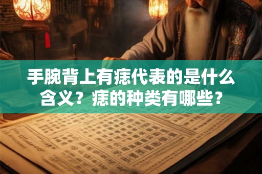手腕背上有痣代表的是什么含义？痣的种类有哪些？
