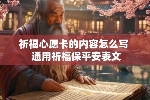 祈福心愿卡的内容怎么写  通用祈福保平安表文