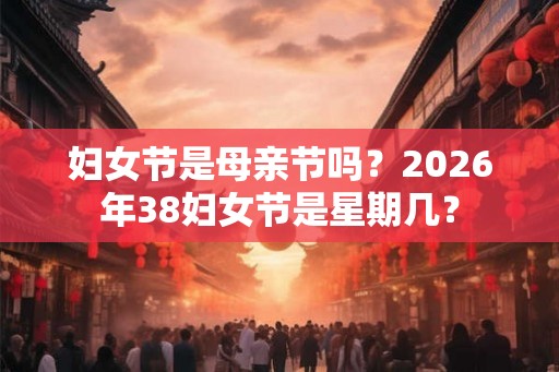 妇女节是母亲节吗？2026年38妇女节是星期几？