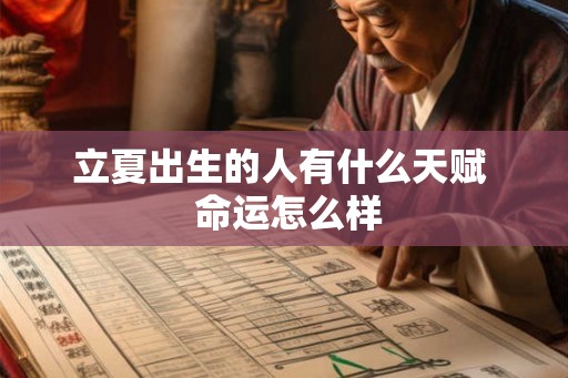 立夏出生的人有什么天赋  命运怎么样