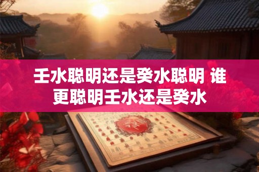 壬水聪明还是癸水聪明 谁更聪明壬水还是癸水