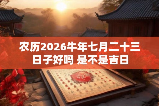 农历2026牛年七月二十三日子好吗 是不是吉日