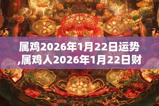 属鸡2026年1月22日运势,属鸡人2026年1月22日财运,生肖鸡2026年1月22日运势