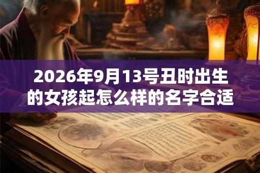 2026年9月13号丑时出生的女孩起怎么样的名字合适，五行属什么