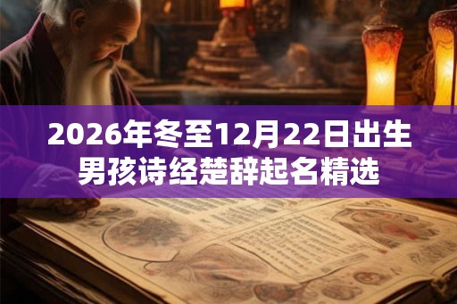 2026年冬至12月22日出生男孩诗经楚辞起名精选 2026年冬至12月22日出生男孩诗经楚辞起名精选