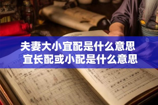 夫妻大小宜配是什么意思  宜长配或小配是什么意思