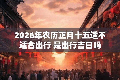 2026年农历正月十五适不适合出行 是出行吉日吗