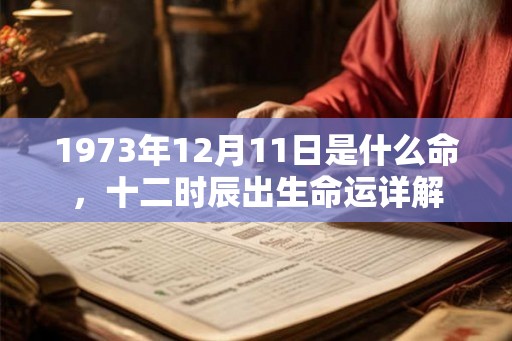1973年12月11日是什么命，十二时辰出生命运详解