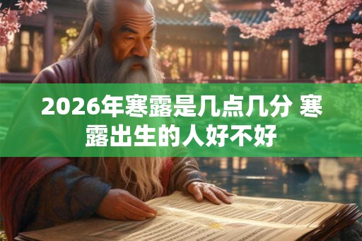 2026年寒露是几点几分 寒露出生的人好不好