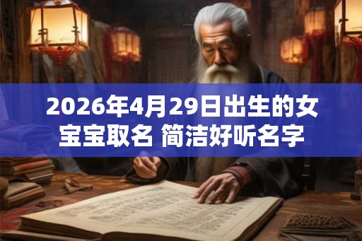 2026年4月29日出生的女宝宝取名 简洁好听名字 2026年4月29日出生的女宝宝取名 简洁好听名字