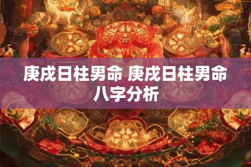 庚戌日柱男命 庚戌日柱男命八字分析 庚戌日柱男命 庚戌日柱男命八字分析