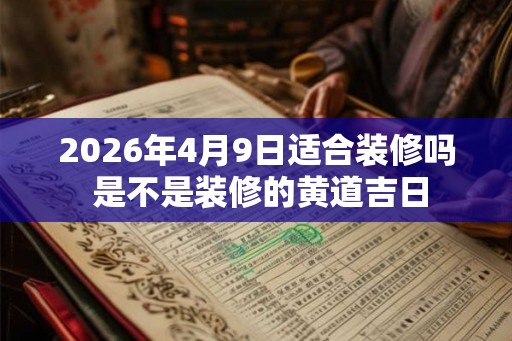 2026年4月9日适合装修吗 是不是装修的黄道吉日