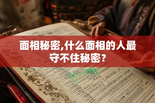 面相秘密,什么面相的人最守不住秘密？