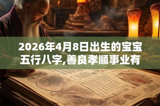 2026年4月8日出生的宝宝五行八字,善良孝顺事业有成 2026年4月8日出生的宝宝五行八字,善良孝顺事业有成