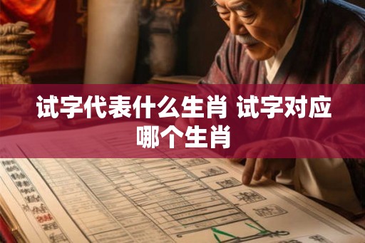试字代表什么生肖 试字对应哪个生肖