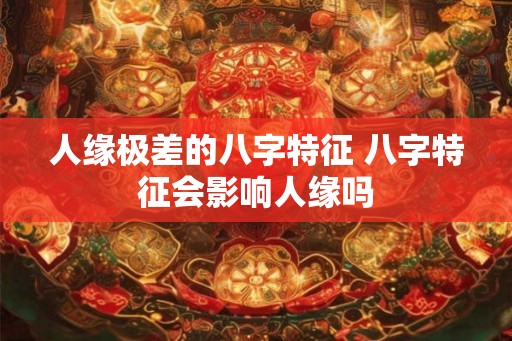人缘极差的八字特征 八字特征会影响人缘吗