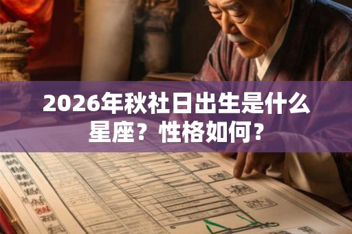 2026年秋社日出生是什么星座？性格如何？