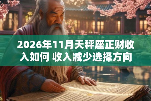 2026年11月天秤座正财收入如何 收入减少选择方向