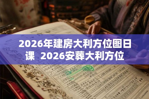 2026年建房大利方位图日课  2026安葬大利方位