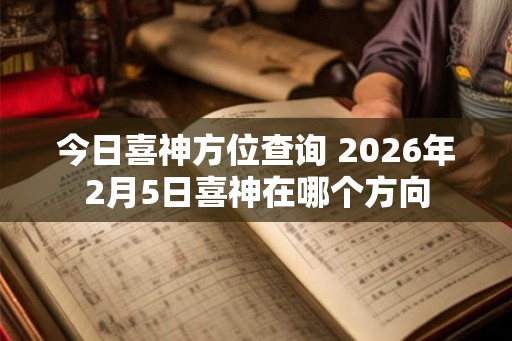 今日喜神方位查询 2026年2月5日喜神在哪个方向