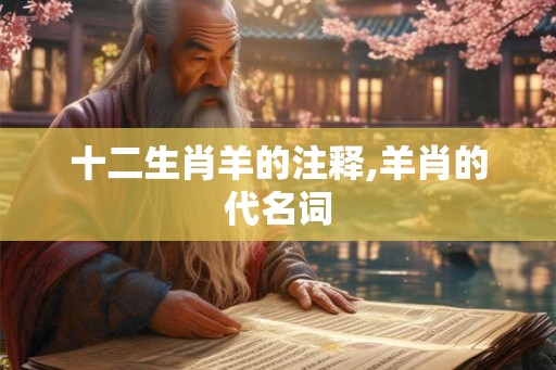 十二生肖羊的注释,羊肖的代名词 十二生肖羊的注释,羊肖的代名词