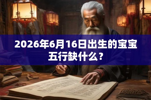 2026年6月16日出生的宝宝五行缺什么？