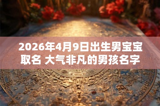 2026年4月9日出生男宝宝取名 大气非凡的男孩名字