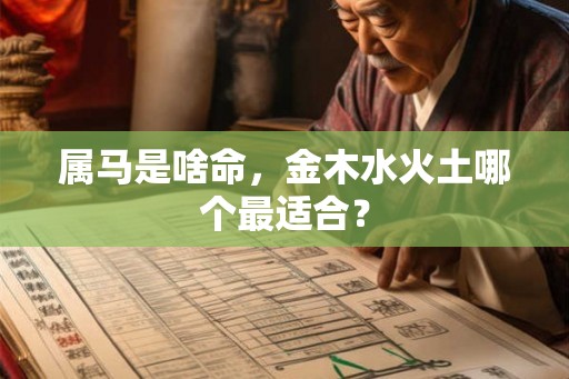 属马是啥命，金木水火土哪个最适合？