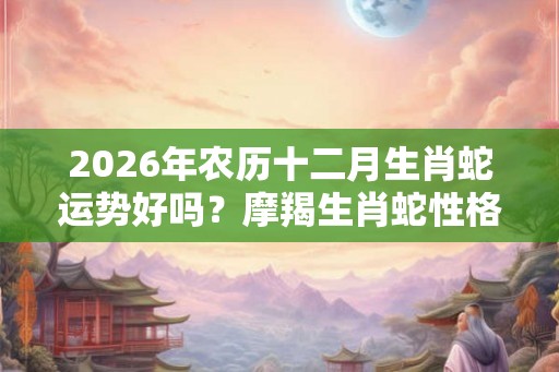 2026年农历十二月生肖蛇运势好吗?摩羯生肖蛇性格特点 2026年农历十二月生肖蛇运势好吗?摩羯生肖蛇性格特点