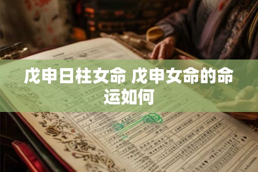 戊申日柱女命 戊申女命的命运如何