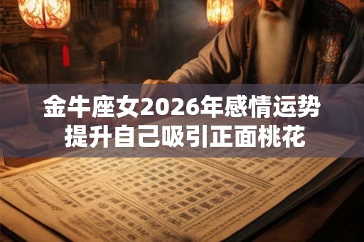 金牛座女2026年感情运势 提升自己吸引正面桃花 金牛座女2026年感情运势 提升自己吸引正面桃花