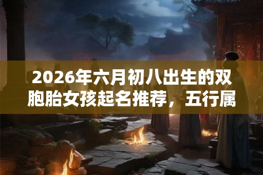 2026年六月初八出生的双胞胎女孩起名推荐，五行属什么