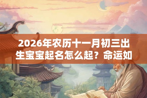 2026年农历十一月初三出生宝宝起名怎么起？命运如何？