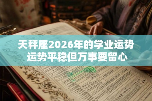 天秤座2026年的学业运势 运势平稳但万事要留心