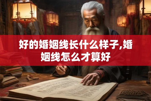 好的婚姻线长什么样子,婚姻线怎么才算好