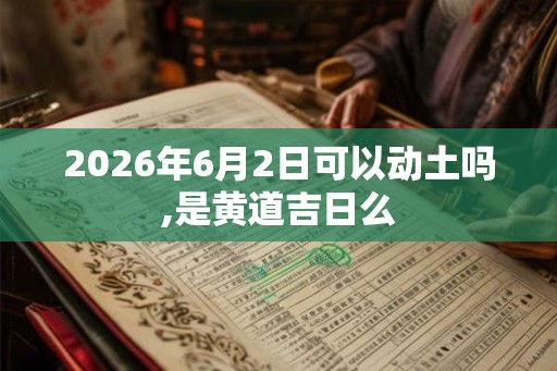 2026年6月2日可以动土吗,是黄道吉日么 2026年6月2日可以动土吗,是黄道吉日么
