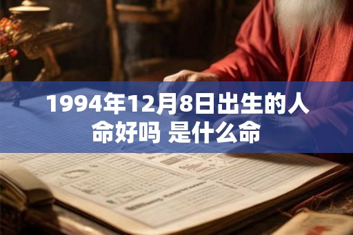 1994年12月8日出生的人命好吗 是什么命