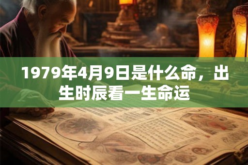 1979年4月9日是什么命，出生时辰看一生命运