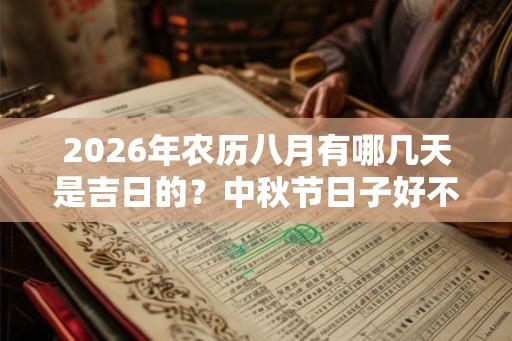 2026年农历八月有哪几天是吉日的？中秋节日子好不好？有哪些宜和所忌？