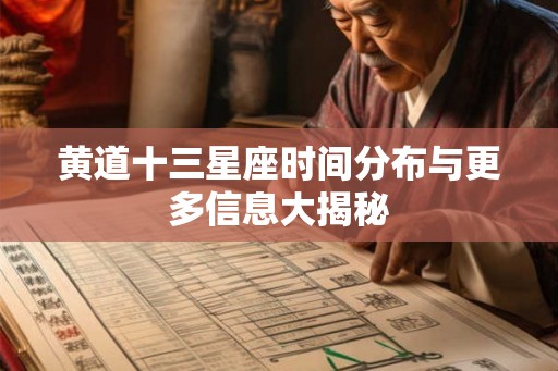 黄道十三星座时间分布与更多信息大揭秘
