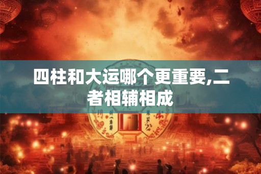 四柱和大运哪个更重要,二者相辅相成