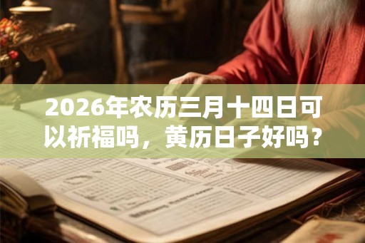2026年农历三月十四日可以祈福吗，黄历日子好吗？