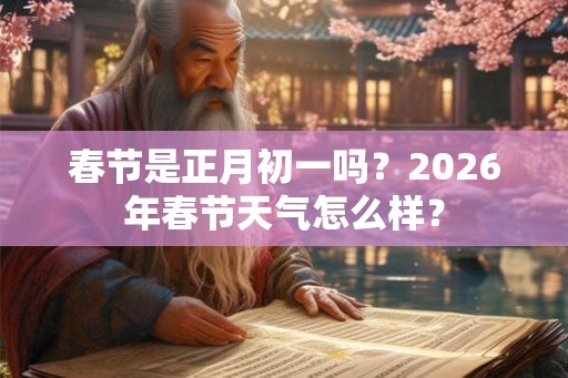 春节是正月初一吗？2026年春节天气怎么样？