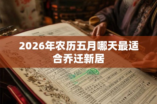 2026年农历五月哪天最适合乔迁新居