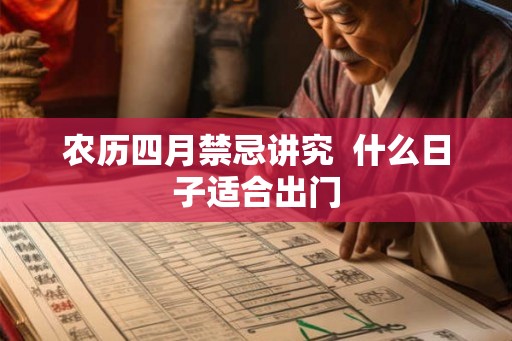 农历四月禁忌讲究  什么日子适合出门