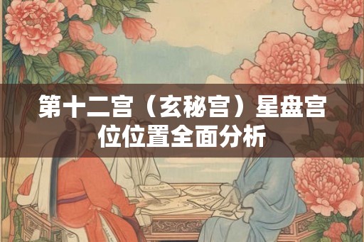 第十二宫(玄秘宫)星盘宫位位置全面分析 第十二宫(玄秘宫)星盘宫位位置全面分析