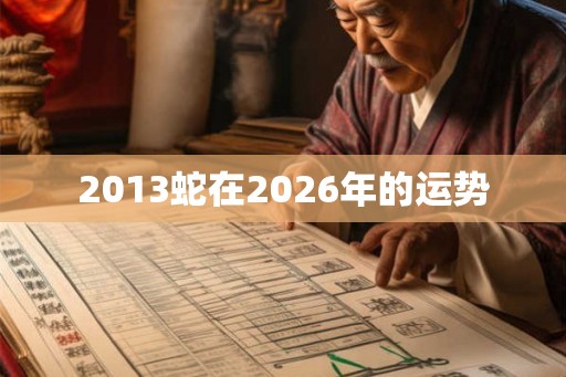 2013蛇在2026年的运势
