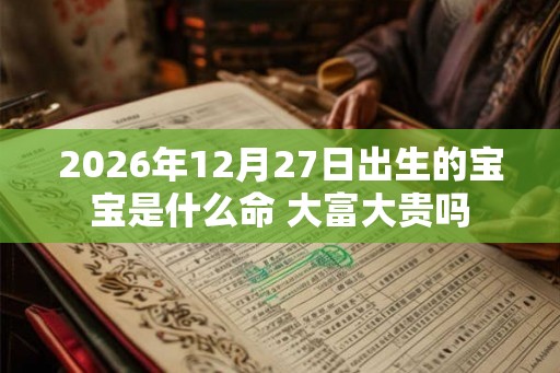 2026年12月27日出生的宝宝是什么命 大富大贵吗